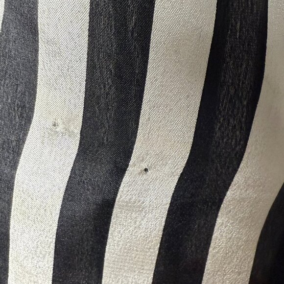 Echo Silk Rectangle Scarf Striped Black, White & Red Vintage - Picture 7 of 7